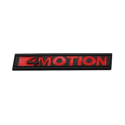 Emblema 4Motion spate Volkswagen, negru cu rosu foto