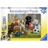 Cumpara ieftin PUZZLE CATELUSI SPORTIVI, 200 PIESE, Ravensburger