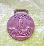 G981-I-Medalia Marele Razboi pentru civilizatie Italia bronz- Pentru luptatorii Patriei-marcata S. Johnson Milano. Grande Guerra per la Civilta,.