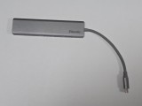 Hub Multiport Elando C805 USB-C, Adaptor Aluminiu 7-in-1, 3x USB 3.0, HDMI 4K, Power Delivery, Cititor Carduri SD/TF