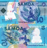 Samoa 10 Tala 2019, Bancnota Comemorativă Polimer UNC, Oceania, Numismatică