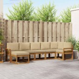 Cumpara ieftin Set de canapele de exterior 7 buc. 7-Locuri Natural si Bej