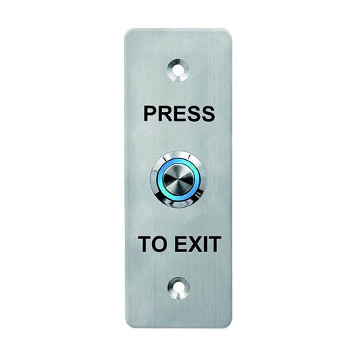 Buton de iesire, montaj ingropat, inox, LED, NO-NC-COM, IP65, 115 x 40 mm CSB-408LW