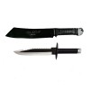 Set Cutit Vanatoare First Blood + Maceta Rambo, Teaca, IdeallStore&reg; , Otel Inoxidabil, 56.5cm