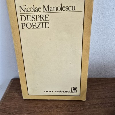 Nicolae Manolescu - Despre poezie foto