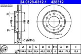 Disc frana ATE 24.0128-0312.1