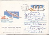 Bnk ip URSS 1988 - aviatie - 50 ani de la zborul Ant-37 Moscova-Siberia - circulat spre Romania, Dupa 1950