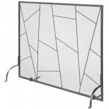 Ecran pentru semineu Vevor 906x720 mm, Otel, Negru