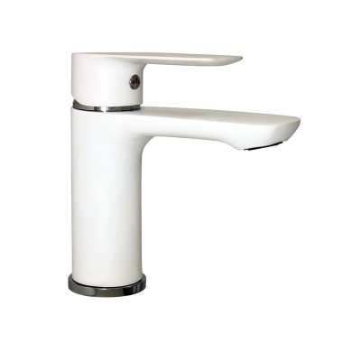 Baterie baie Fleko, cartus ceramic, 40 mm, alama, debit ajustabil, 14 cm, Alb foto