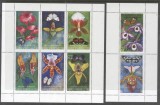 Tuva 58-65 Russian local - Butterflies Orchids 2 sheet of 6 and 2 MNH DA.147, Nestampilat