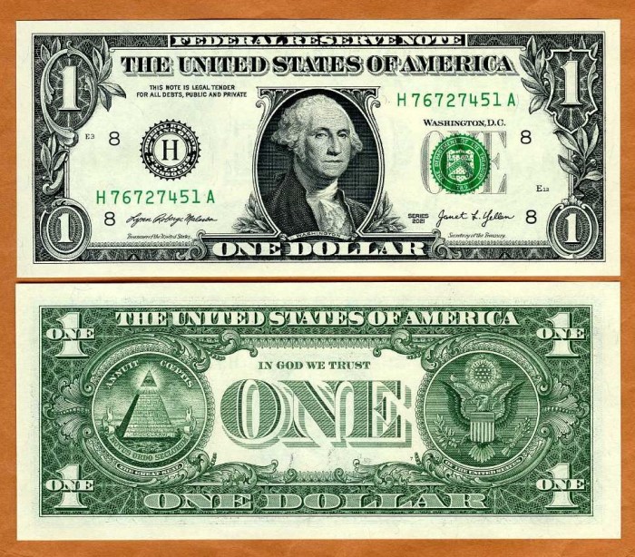 !!! SUA = 1 DOLAR 2021 - P 549 - UNC / H - ST. LOUIS