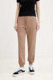 Converse pantaloni de trening culoarea maro, neted, 10023873-A34