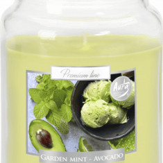 Lumanare parfumata bispol borcan premium line - garden mint - avocado