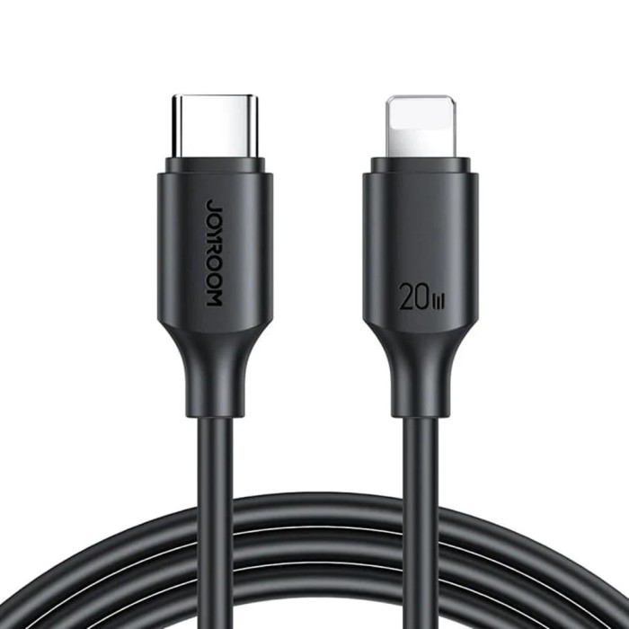 Cablu pentru incarcare si transfer de date Joyroom S-CL020A9, USB Type-C/Lightning, PD 20W, 1m, Negru