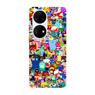 Husa compatibila cu Huawei Nova Y70 model Cartoons Stickers, Silicon, TPU, Viceversa foto