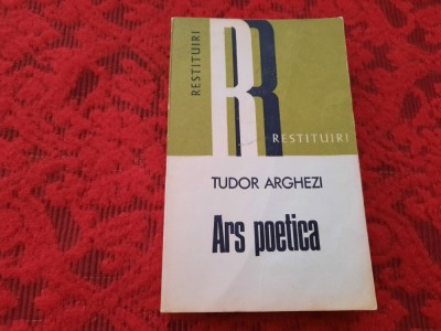ARS POETICA - TUDOR ARGHEZI RF1/1 foto