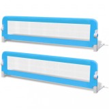 Cumpara ieftin Balustrada de protectie pat copii, 2 buc., albastru, 150x42 cm
