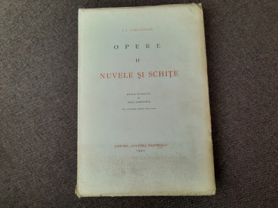 Caragiale Opere I Nuvele si schite 1931 Zarifopol EXEMPLAR NUMEROTAT foto