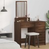 VidaXL Masă de toaletă Stejar &icirc;nchis 50 x 41 x 140 cm Lemn compozit