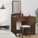 vidaXL Masă de cosmetică cu sertare, stejar maro, 50x41x135 cm