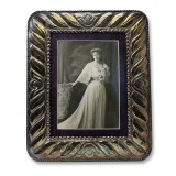 Principesa Maria a Rom&acirc;niei &icirc;n rochie albă, fotografie de epocă &icirc;ntr-o ramă din argint