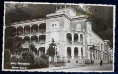 BAILE HERCULANE - HOTEL CAROL , CARTE POSTALA ILUSTRATA , MONOCROMA , CIRCULATA , DATATA 1940 foto