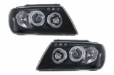 Faruri Angel Eyes compatibile cu Jeep Grand Cherokee (1999-2004) Negru Performance AutoTuning