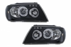 Faruri Angel Eyes compatibile cu Jeep Grand Cherokee (1999-2004) Negru Performance AutoTuning