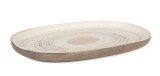 Cumpara ieftin Set 4 platouri piatra alba bronz Braga 32,5x22,3x2,7h