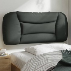 vidaXL Pernă pentru tăblie de pat, Hvar, gri &icirc;nchis, 90 cm, material textil 374538