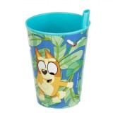 Pahar Plastic Bluey, Bleu, Pai Incorporat, Capacitate 260ml