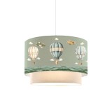 Cumpara ieftin Lampa de tavan pentru copii Balon &icirc;n nuanțe de verde-crem D30x20cm