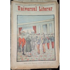Revista Universul Literar nr.13/1897 pe coperta sosirea Reginei Angliei pe teritoriul francez