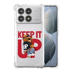 Husa antisoc pentru xiaomi poco f6 pro, airbag pro, transparent, keep it up foto