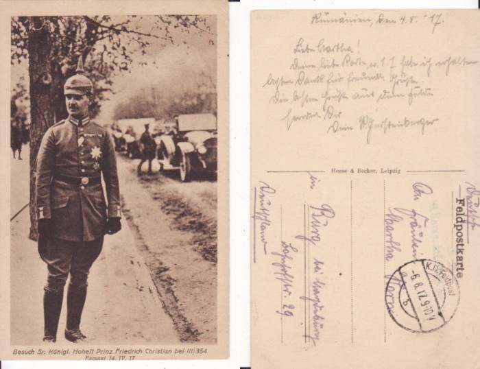 Focsani ( Vrancea ) - Prinz Christian-animata, rara-militara, WWI,WK1