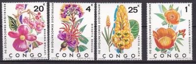 Congo 1971 flori MI 425-428 MNH foto