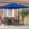 VidaXL Parasol Roma cu Picior &Icirc;ncărcat Albastru și Negru 42003348
