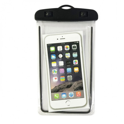 Husa subacvatica Zip Waterproof Flippy, Snowproof, Universala, Impermeabila, cu Snur, pentru telefon sau documente, Negru foto