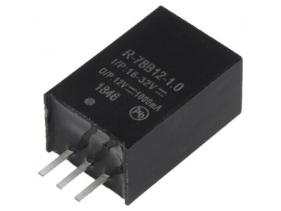 Convertor DC/DC 12W 16-32V la 12V 1A SIP3 foto