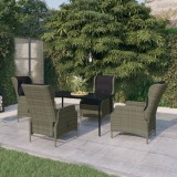 vidaXL Set mobilier de grădină, 5 piese, maro