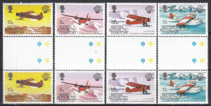 British Antarctic Territory - 200 ANI AVIATIE - Pereche - MNH