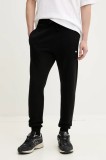 Diesel pantaloni de trening din bumbac P-TARY-DOVAL-PJ TROUSERS barbati, culoarea negru, neted, A15374.0BKAF