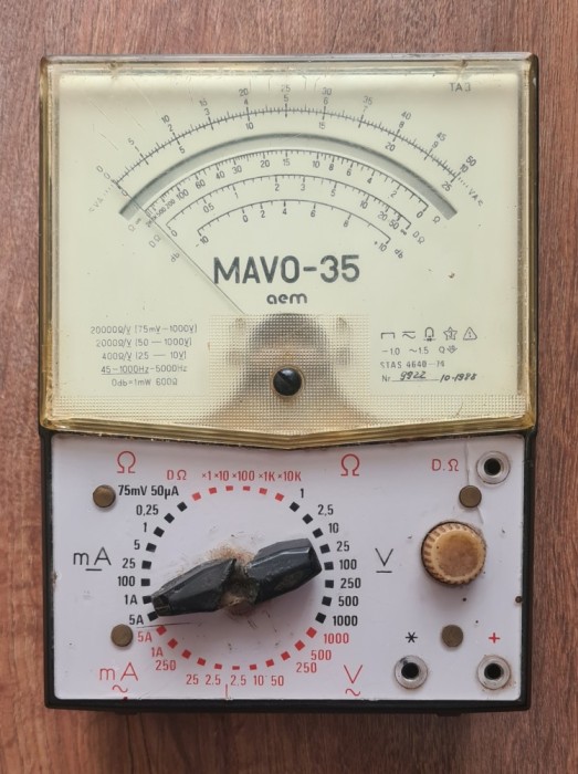 Aparat vechi de măsură și control MAVO 35 (Funcțional) DE COLECȚIE