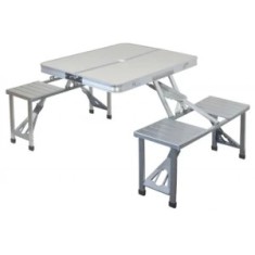 Set Cattara Masa + Scaune 4 Persoane Ravenna TT13491, Aluminiu, Pliabil foto