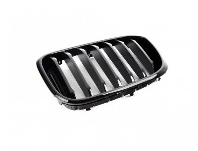 Grila radiator Bmw X3 (G01), 06.2017-07.2021, X4 (G02), 03.2018-, model: pachet,M, montare fata, stanga, Negru lucios, RapidAuto foto