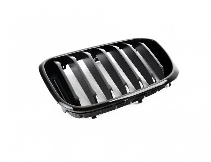 Grila radiator Bmw X3 (G01), 06.2017-07.2021, X4 (G02), 03.2018-, model: pachet,M, montare fata, stanga, Negru lucios, RapidAuto
