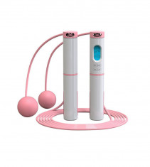 Coarda digitala pentru sarit, ajustabila fara cablu pentru copii si adulti-Culoare Roz foto