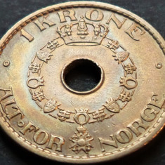 Moneda istorica 1 COROANA - NORVEGIA, anul 1940 * cod 4516 A - excelenta!