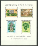 Cumpara ieftin Guernsey 1975 - Victor Hugo in exil, bloc neuzat
