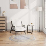 vidaXL Covor lavabil, gri, &phi;120 cm , antiderapant